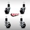 Service Caster 3'' SS Soft Rubber Wheel Swivel 1-3/4'' Expanding Stem Caster Set 2 Brakes, 4PK SCC-SSEX20S314-SRS-2-TLB-2-134 - alternate 5